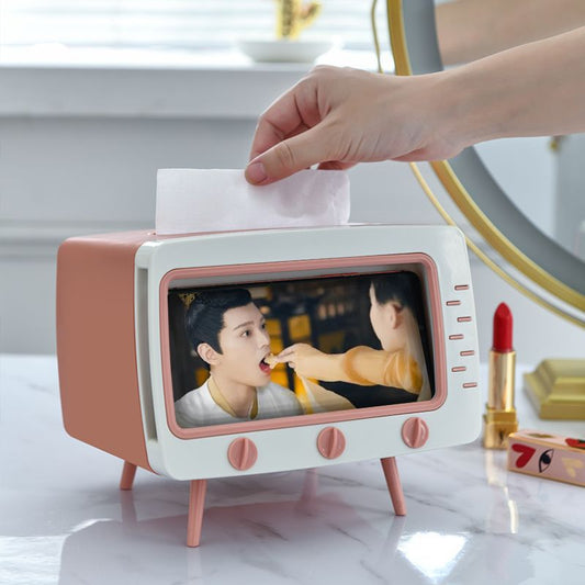 TV Style Phone Holder Tissue Box